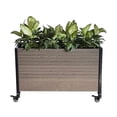 thumbnail image 1 of 36 x 12 x 24 in. Mobile Deep Trough Planter Box Raised Garden Bed, Brown, 1 of 1