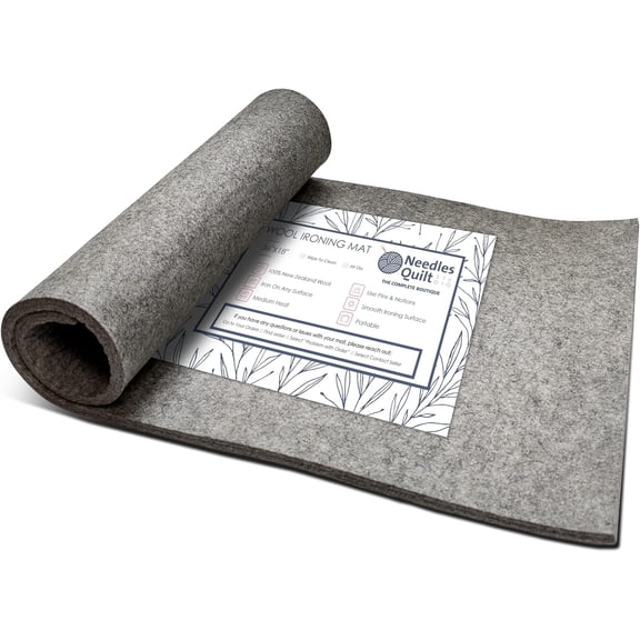 36" x 18" Wool Pressing Mat for Quilting | 100% Natural New Zealand Wool Ironing Mat for Quilters | Quilting Ironing Pad & Wool Pressing Pad for Sewing, Quilters & Craft Projects