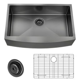 Handmade All-in-One Farmhouse Stainless Steel 33 in. x 22 in. Single Bowl Kitchen Sink w/ Spring Neck Faucet, Accessory Handmade All-in-One Farmhouse Stainless Steel 33 in. x 22 in. Single Bowl Kitchen Sink w/ Spring Neck Faucet, Accessory