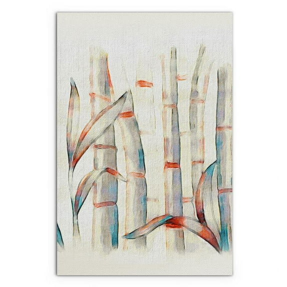 36" x 24" Bamboo Forest Premium Stretched Canvas by Amrita Sen in Multi-Color