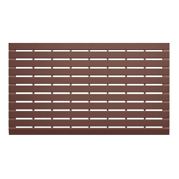 36" x 24" Brown Large Waterproof Non-Slip Drainage Outdoor Door Mat for Indoor, Pool Entry & Garage