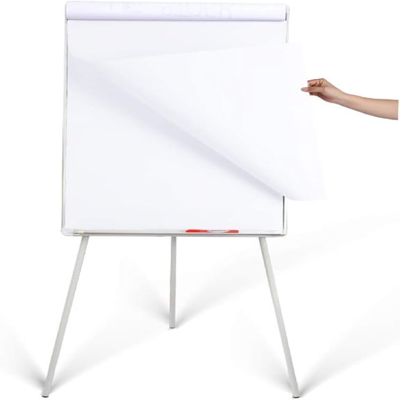 36" x 24" Magnetic Board Dry Erase Easel with Adjustable Tripod Stand  Portable White Board Easel for Office, Classroom Presentations  Includes 25 Flip Chart Paper, Magnets & Eraser