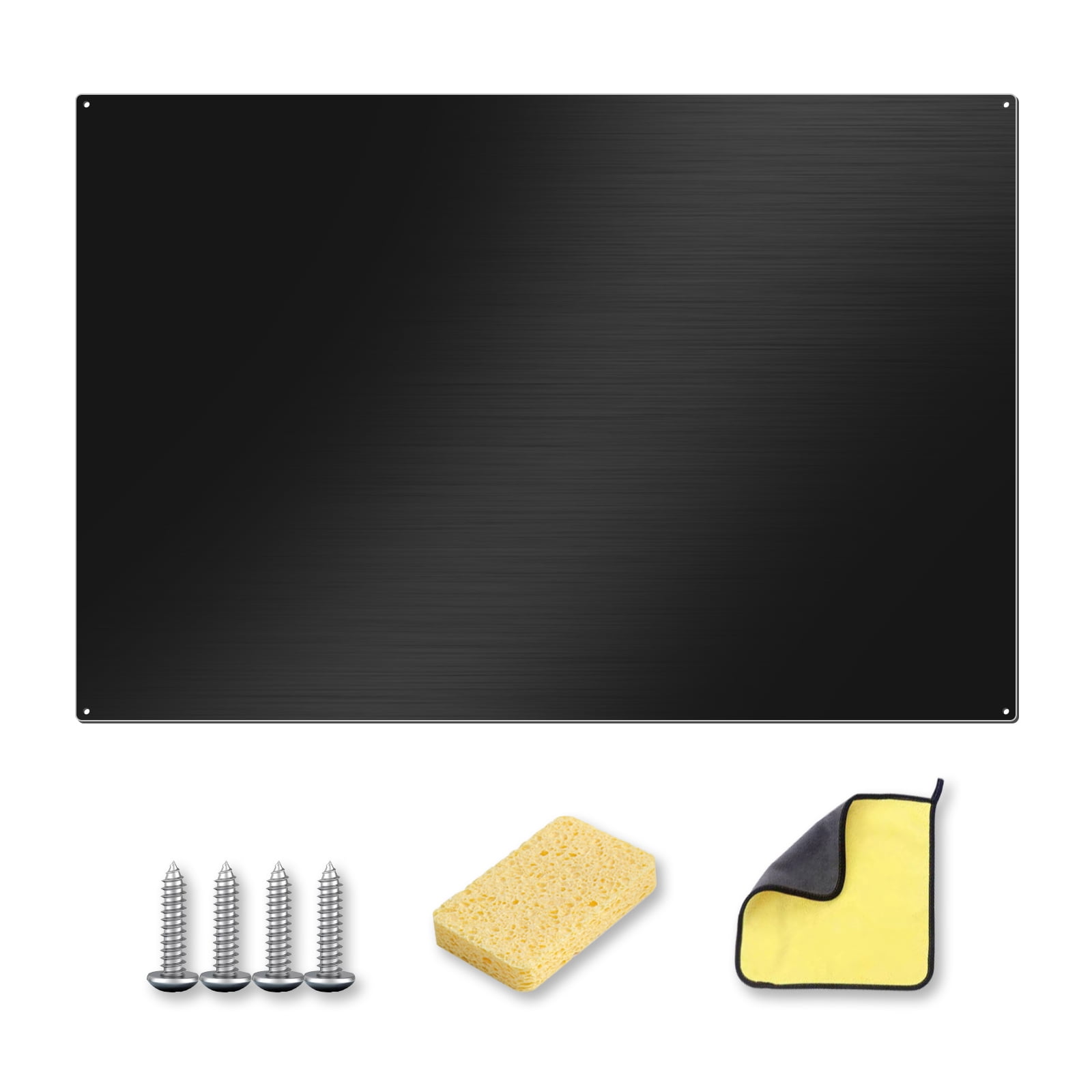 36” x 24” Stainless Steel Backsplash - Ultra Flat Metal BackSplash Panel with 4 Pre-Drilled Holes for Quick Install| Kitchen Backsplash Fits Stove Behind Kitchen Wall & Range Hoods