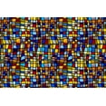 36 x 24 Symphony Stained Glass Pattern Window Film Static Cling Film UV