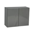 thumbnail image 1 of 36" x 24" Wall Cabinet-Double Door-with Grey Gloss door, 1 of 5