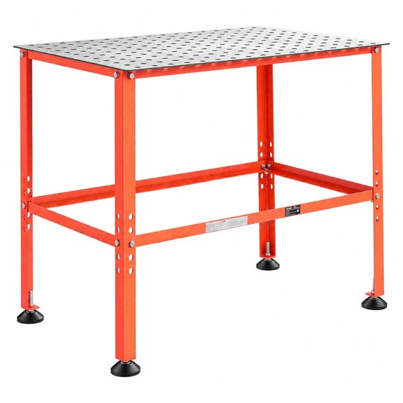 36" x 24" Welding Table 800 LBS Heavy-Duty Steel Workbench with 0.63" Fixture Holes for Metal Fabrication and Assembly