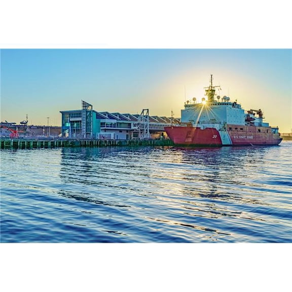 36 x 24 in. Coast Guard Cutter Healy in San Diego Fine Print Wall Art