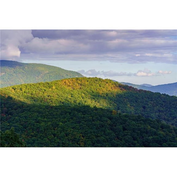 36 x 24 in. Craggy Mountain, North Carolina Cloudy Fine Print Wall Art