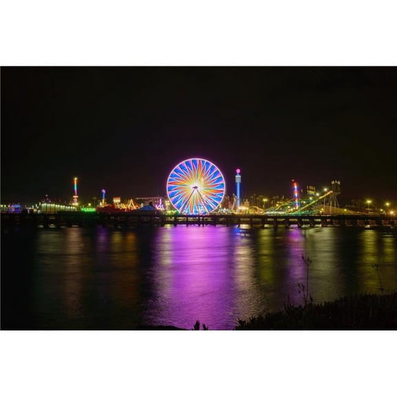 36 x 24 in. Del Mar Fair at Night Fine Print Wall Art