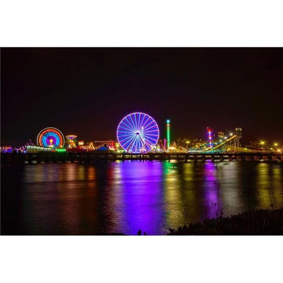 36 x 24 in. Del Mar Fair at Night Two Fine Print Wall Art