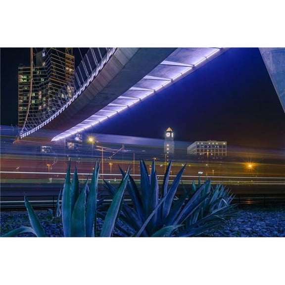 36 x 24 in. Downtown San Diego Train Passing Fine Print Wall Art