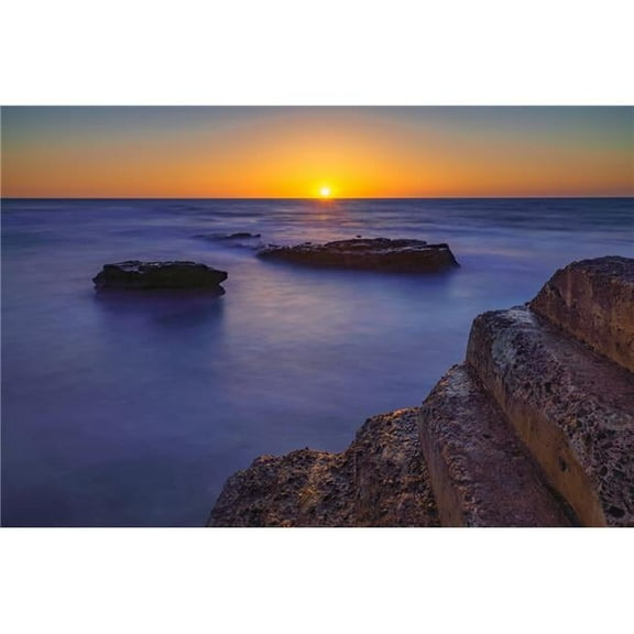 36 x 24 in. La Jolla, California Sunset Fine Print Wall Art