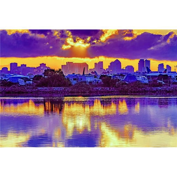 36 x 24 in. Liberty Station San Diego California Sunrise Fine Print Wall Art
