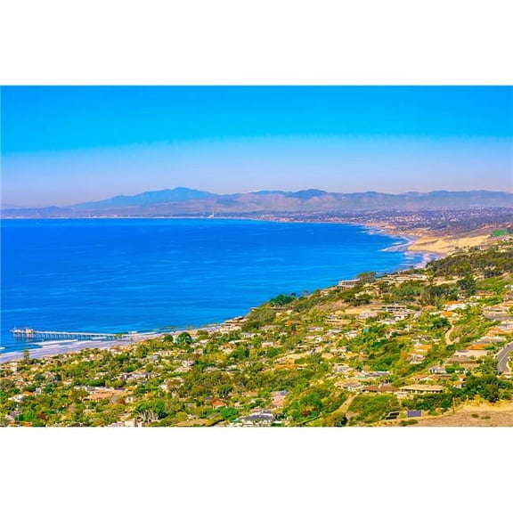 36 x 24 in. Ocean Blue Mount Soledad Fine Print Wall Art