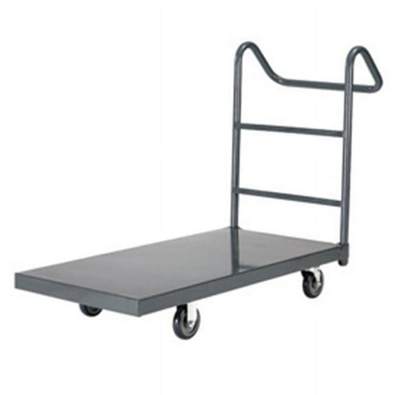 36 x 24 in. Steel Deck Platform Truck for 5 in. Polyurethane Casters with Ergo Handle - Gray - Capacity 1000 lbs