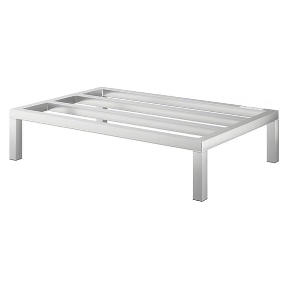 36" x 24" x 8" Aluminum Dunnage Rack Heavy Duty Floor Storage Stand, NSF for Use