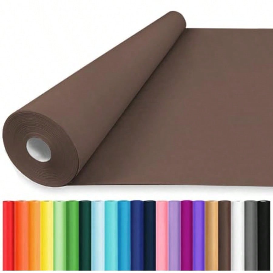 36 x 2520 210' Rich Chocolate Brown Wrapping Paper Art Kraft Paper for Bouquet Flower Crafts Packing Ideal for Birthday Poster Bulletin Board Floor Covering and Table Runner