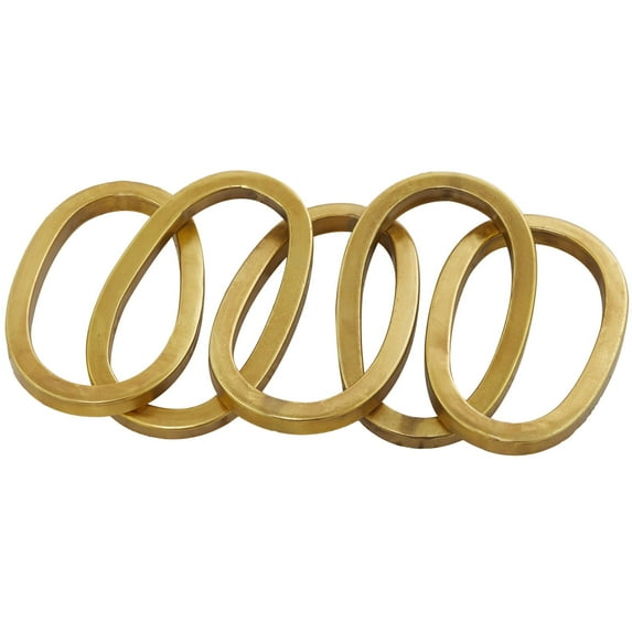 36" x 3" Gold Metal Chain Sculpture, by CosmoLiving by Cosmopolitan