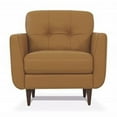 thumbnail image 1 of 36 x 35 x 37 in. Camel Genuine Leather & Black Tufted Arm Chair, 1 of 1