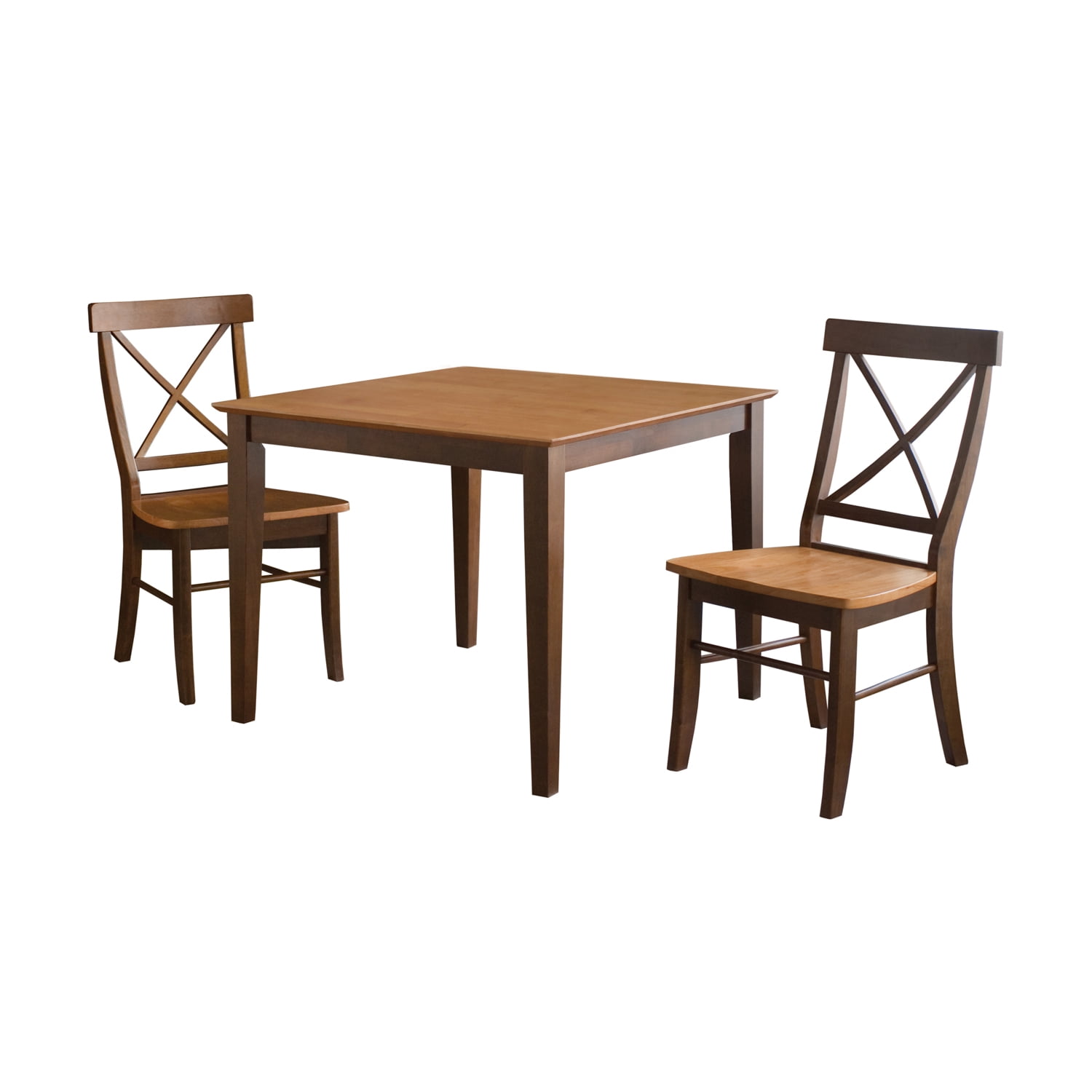 36" x 36" Dining Table with 2 XBack Chairs