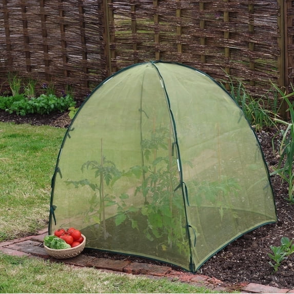 Tierra Garden Haxnicks 36" x 36" Fine Mesh Polyethylene Plant Cover with Air Vents