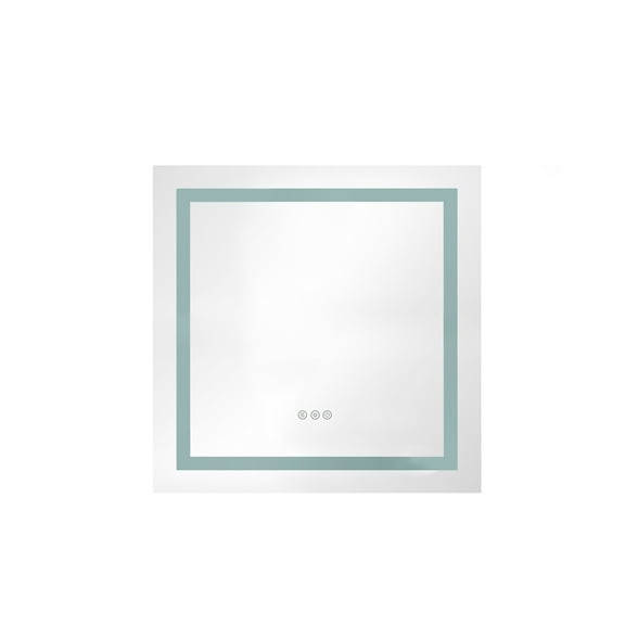 36" x 36" LED Bathroom Mirror with Front and Backlight, Wall Mounted Vanity Mirror, Anti-Fog, Memory, 3 Colors, Stepless Dimmable