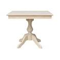thumbnail image 1 of 36" x 36"  Natural Solid Wood Square Top Pedestal Table - 29.9" Height, 1 of 8