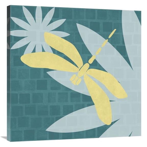 36 x 36 in. Bright Bugs - Dragonfly Art Print - BG.Studio