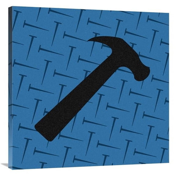 36 x 36 in. Hand Tools - Hammer & Nails Art Print - BG.Studio