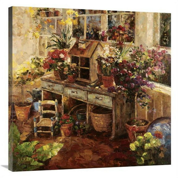 36 x 36 in. Michelles Potting Bench Art Print - Hong