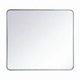 thumbnail image 1 of 36 x 40 in. Soft Corner Metal Rectangular Mirror, Silver, 1 of 1