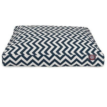 36 x 44 in. Chevron Rectangle Pet Bed - Navy Blue