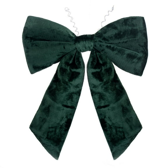 36" x 45" Dark Green Faux Fur Bow
