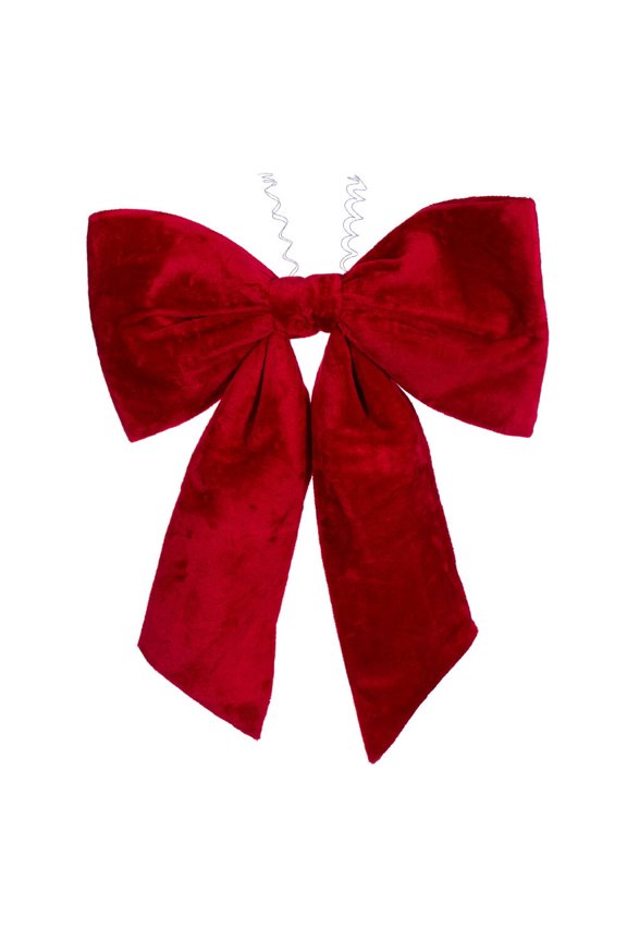 36" x 45" Red Faux Fur Bow