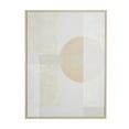 thumbnail image 1 of 36" x 47" Mid Century Modern Shape Geometric Framed Wall Art with Pink and Sage Accents, by DecMode, 1 of 12