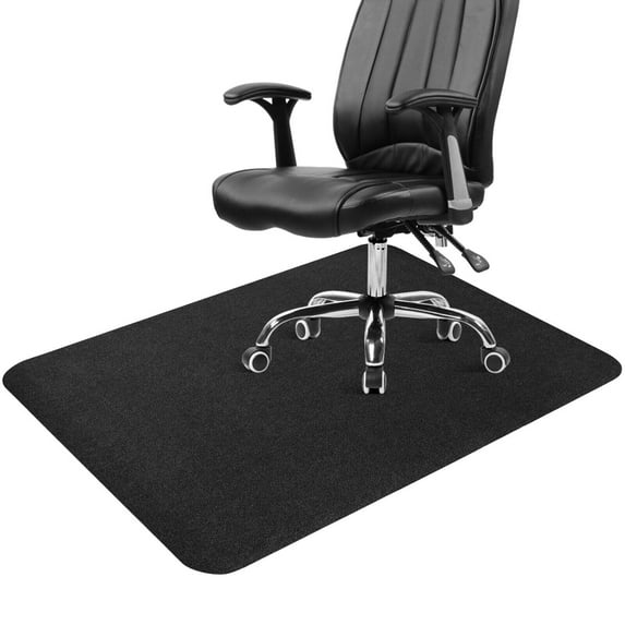 36 x 48" Anti-Slip Desk Chair Mat Floor Protecting Rug Carpet Multi-Purpose Low-Pile Floor Protector for Home Office, Black
