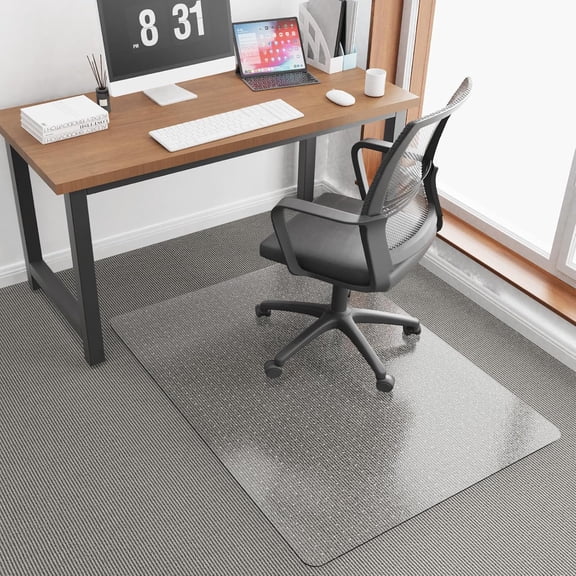 36" x 48" Carpet Floor Mat (for Office Chairs), Clear Medium/Low Pile Carpet Desk and Chair Mat