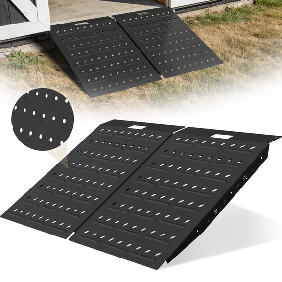 36" x 48" Shed Ramp Heavy-Duty Loading Ramps Curb Ramp for Lawn Mower Anti-Slip, 1800LB Capacity,2PCS,Black