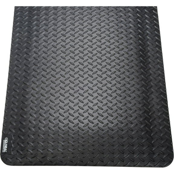 Taicang All Mats Plastic Industry 800321 0.93 in. & 3 x 5 ft. Global Industrial Diamond Plate Ergonomic Mat - Black