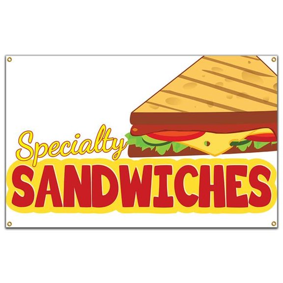 36 x 60 in. Banner Sign - Specialty Sandwiches