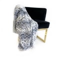 thumbnail image 1 of 36 x 60 in. Snowy Owl Faux Fur Luxury Throw Blanket, Navy, 1 of 1