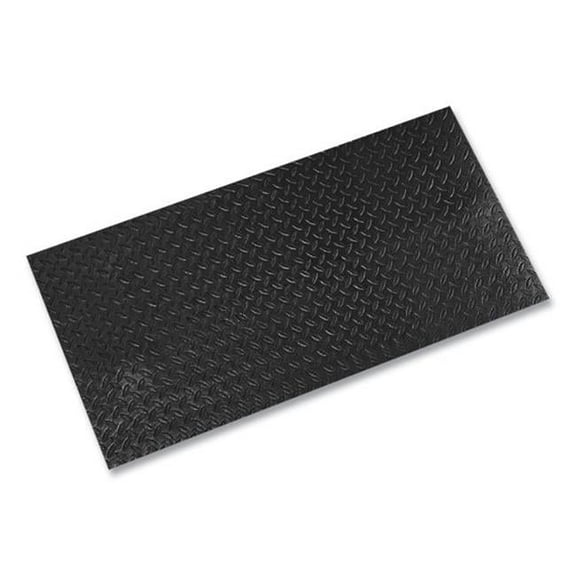 36 x 60 in. Tuff-Spun Foot Lover Diamond Surface Rectangular Mat, Black