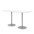 thumbnail image 1 of 36 x 72" Bistro Table - Designer White Top - Silver Base, 1 of 3