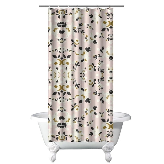 36" x 72" Bright Floral Shower Curtain Vibrant Flower Print with Rust-Resistant Hooks