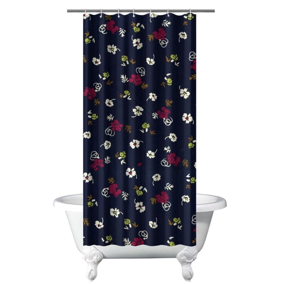 36" x 72" Romantic Rose Shower Curtain Peony and Bloom Design Elegant Bathroom Decor
