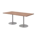 thumbnail image 1 of 36 x 72" Table - River Cherry Top - Silver Base, 1 of 3