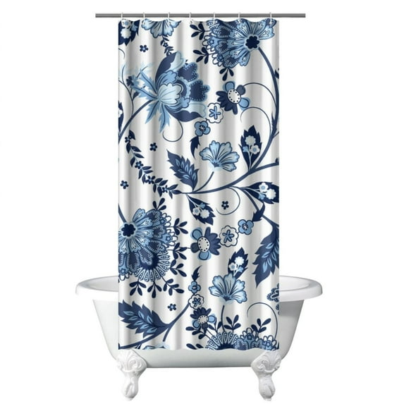 36" x 72" Vintage Botanical Shower Curtain Garden Theme with Metal Grommets