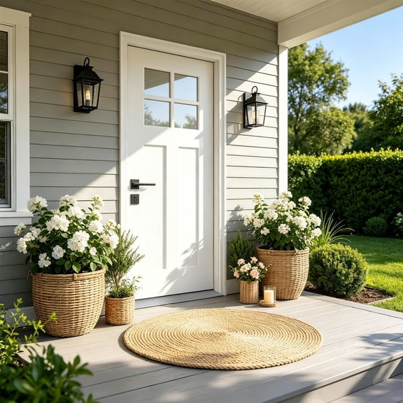 36" x 80" Fiberglass Front Entry Door with 4-9/16" PVC Frame,Exterior Door with Clear Glass, White Smooth Finish for Home Entrance & Patio,Right-Hand Inswing