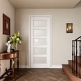thumbnail image 1 of 36" x 80" Interior Frosted Glass Door 5-Lite Solid Core Pantry Slab Door Primed Standard Door For French Bathroom Doors, 1 of 9