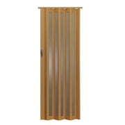 36 x 80 in. Metro Frosted Folding Doors, Beech Turquoise
